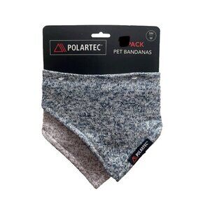 Polartec Dog Bandanas 2 pack Size SM/M blue purple knit Fleece